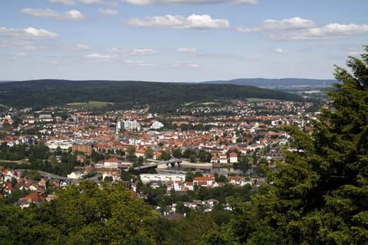 View of Hamelin from Klüt