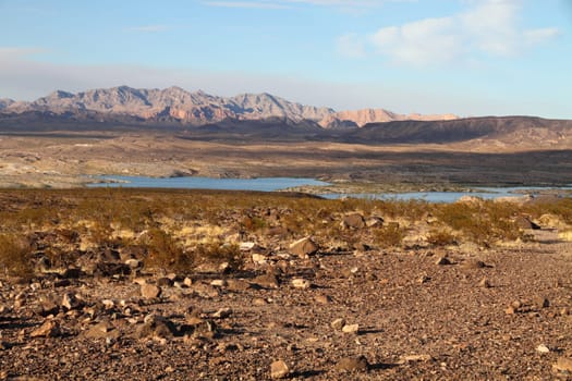 Desert landscape (Lake Mead, USA)