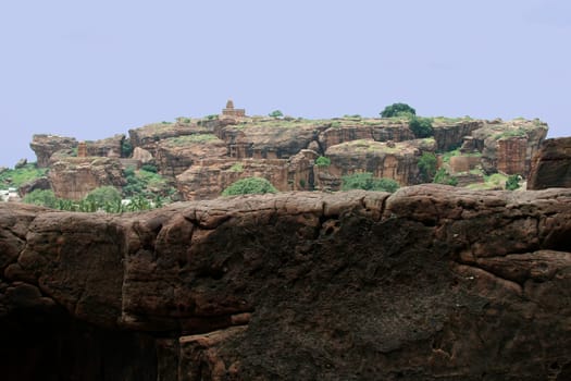 Upper Shivalaya Temple on northern hill at Badami, Karnataka, India, Asia
