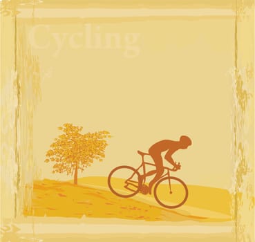 Cycling Grunge Poster Template vector
