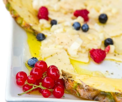 parmesan cheese with berries