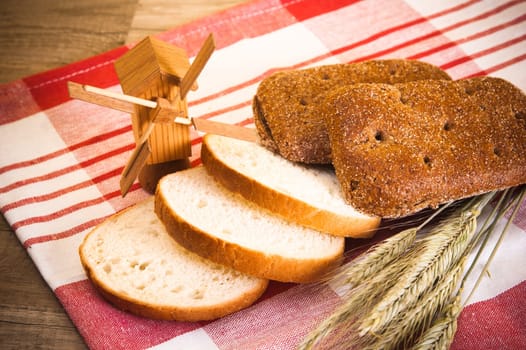 Still life with bread and spikes
