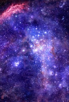 illustration of a nebula gas cloud in deep outer space