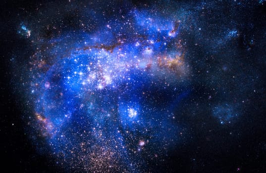 illustration of a nebula gas cloud in deep outer space