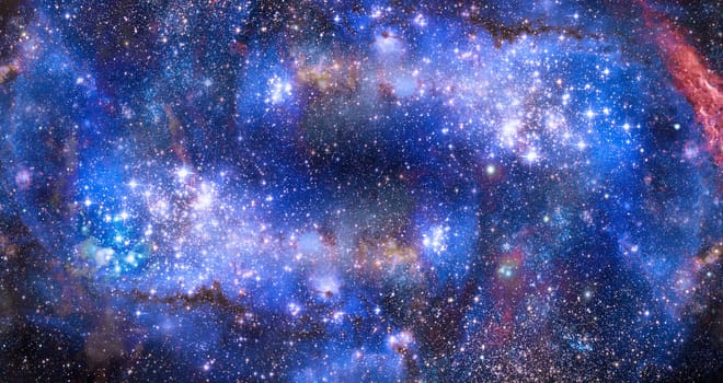 illustration of a nebula gas cloud in deep outer space