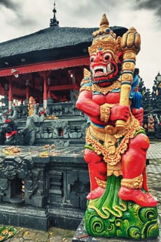 Dvarapala in Hindu temple. Central Bali. Indonesia