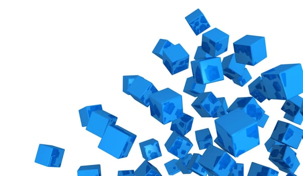 Banner - Flying Dice Blue
