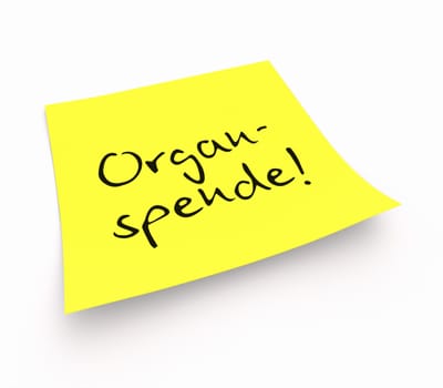Sticky notes - organ donation!
