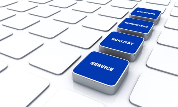 Cuboid Concept Blue - Consulting Competence Quality Service 6