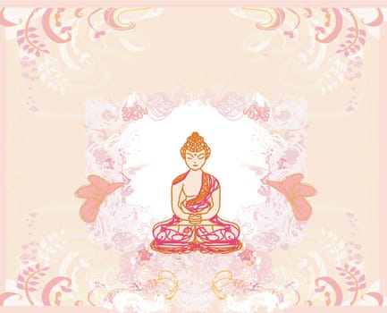 Vector of Chinese Traditional Artistic Buddhism Pattern