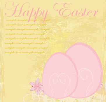 Easter Egg On Grunge Background