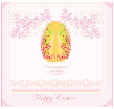 Easter Egg On Grunge Background