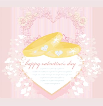 wedding Invitation card with rings