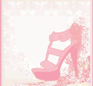 abstract shoes vintage poster