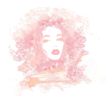 Abstract Beautiful Woman Portrait