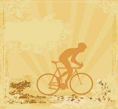 Cycling Grunge Poster Template vector