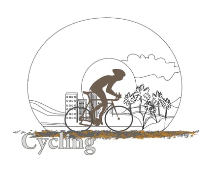 Cycling Grunge Poster Template vector