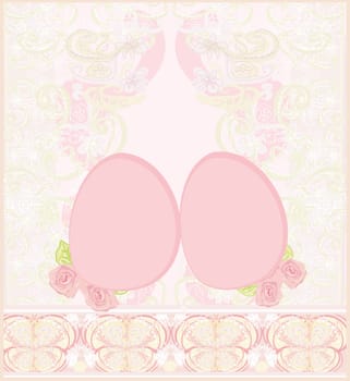 Easter Egg On Grunge Background