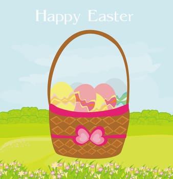 Easter Egg On Grunge Background