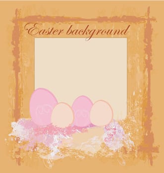 Easter Egg On Grunge Background
