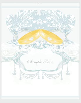 wedding Invitation card with rings