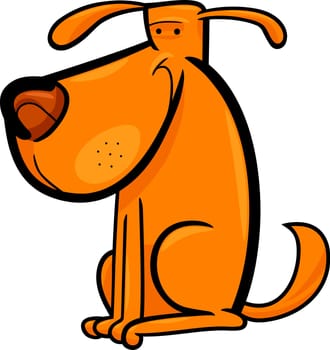 cartoon doodle illustration of cute funny dog