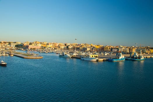 a view of Porto Torres, Sardegna, italy