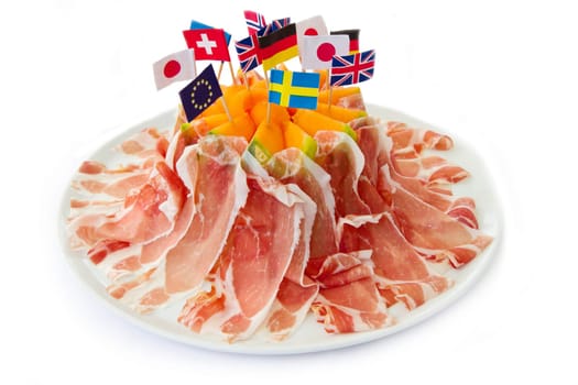 Italian prosciutto with melons