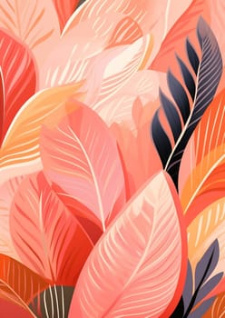 Textile illustration seamless wallpaper plant background fabric jungle summer abstraction pattern botanical art exotic tropics print texture fashion nature floral design leaves