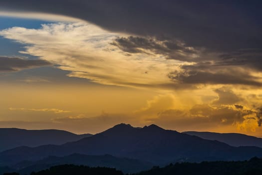 Rural landscape near Val les Bains, in Ardeche, France, Europe. High quality photo