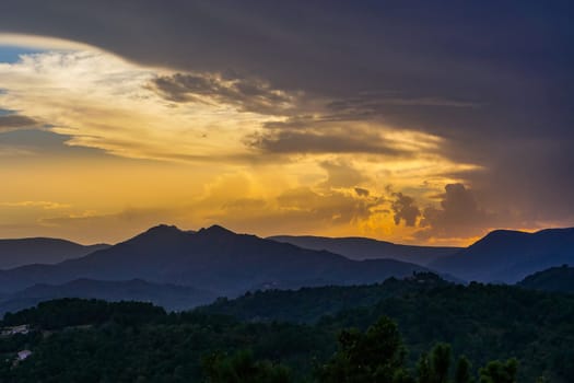 Rural landscape near Val les Bains, in Ardeche, France, Europe. High quality photo