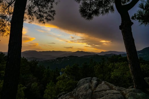 Rural landscape near Val les Bains, in Ardeche, France, Europe. High quality photo