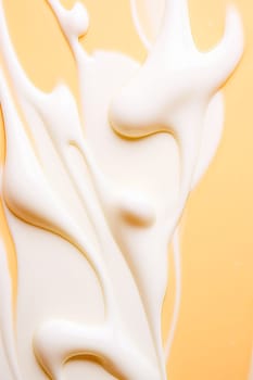 A mass of melted white chocolate. Wave pattern. High quality photo