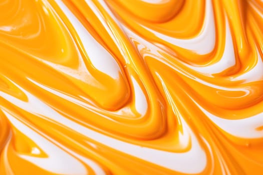 White chocolate cream with caramel. Wave pattern. High quality photo