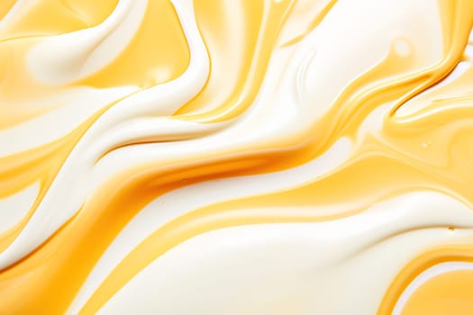 Whipped cream with caramel. High quality photo