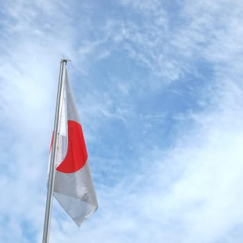 The national Japanese flag of Japan (JP)