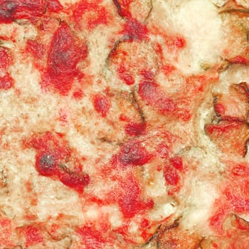 Detail of courgettes (zucchini) vegetarian pizza