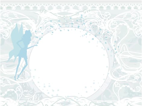 beautiful fairy with magic wand vector graphic