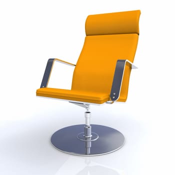 Designer Executive Chair Orange Silver