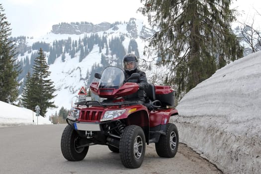 With the ATV through the winter