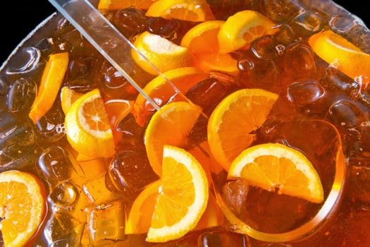 Long-drink with orange slices