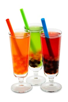 Bubble tea with exact clipping path,isolated against white background