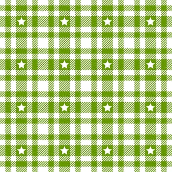 Star on Plaid Tablecloth Pattern - Endless