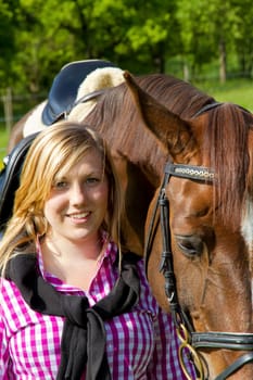 Teenager with horse