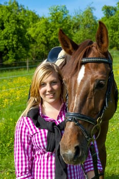 Teenager with horse