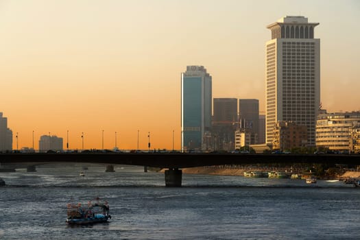 CAIRO EVENING ATMOSPHERE ON THE NILE