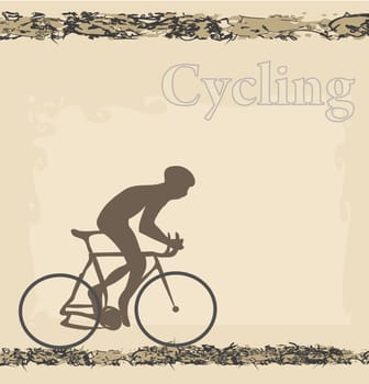 Cycling Grunge Poster Template vector