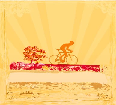 Cycling Grunge Poster Template vector