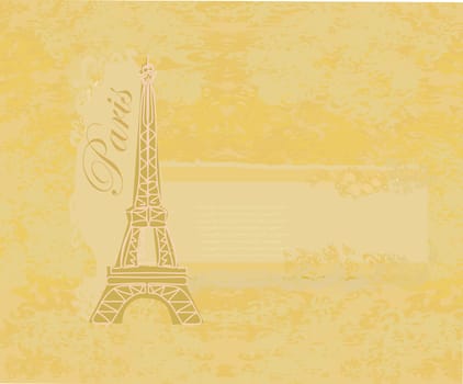 vintage retro Eiffel card