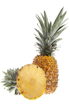 a Fresh pineapple on a white background